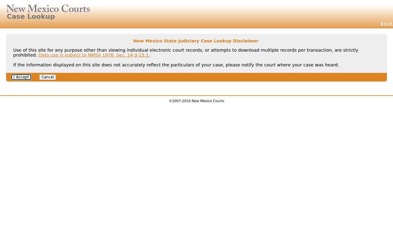 New Mexico Case Lookup for Chaves County criminal case records