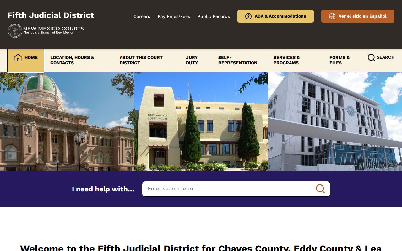 Fifth Judicial District source for Chaves County criminal court cases