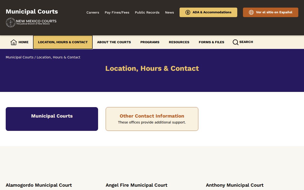 Dexter criminal history municipal court directory contact entry